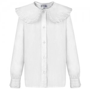 Блузка школьная для девочки CK0167 цвет белый 8 лет Ciao Kids Collection. Цвет: белый