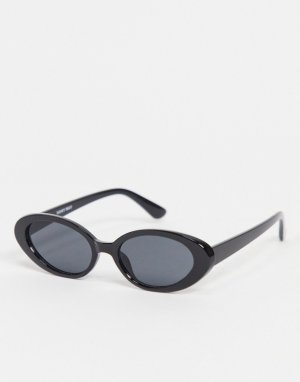Черные солнцезащитные очки в овальной оправе -Черный Noisy May