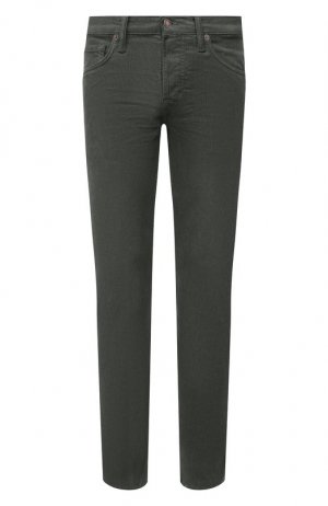 Хлопковые брюки Tom Ford. Цвет: зелёный
