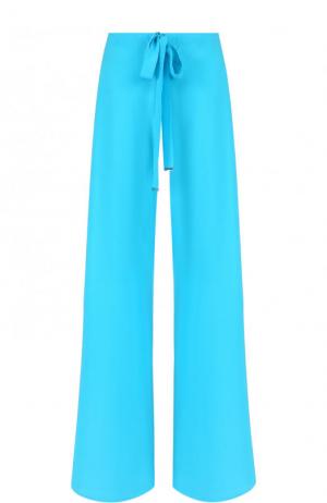 Шелковый расклешенные брюки с эластичным поясом Roberto Cavalli. Цвет: голубой