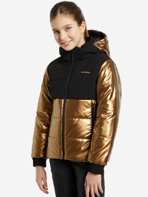 Куртка утепленная для девочек Linden, Коричневый IcePeak. Цвет: коричневый