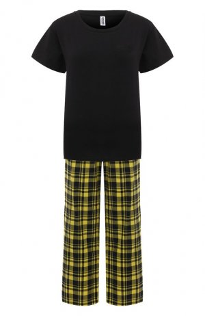 Хлопковая пижама Moschino. Цвет: жёлтый