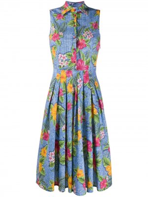 Платье-рубашка с цветочным узором Ultràchic. Цвет: синий