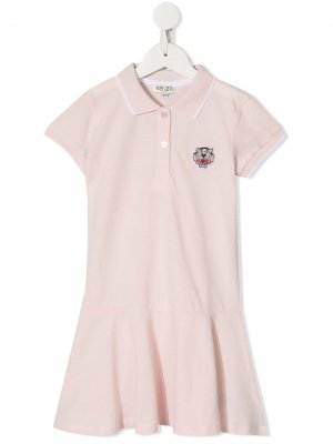 Платье с воротником-поло Kenzo Kids. Цвет: розовый