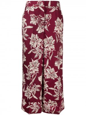 Укороченные брюки Structured Florals широкого кроя Dorothee Schumacher. Цвет: красный