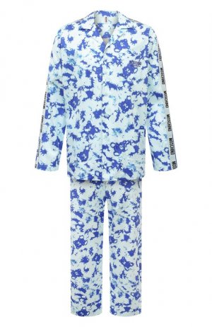 Хлопковая пижама Moschino. Цвет: голубой