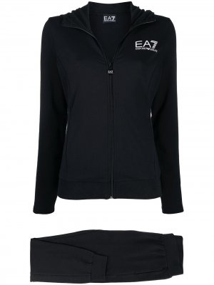 Спортивный костюм с логотипом Ea7 Emporio Armani. Цвет: черный