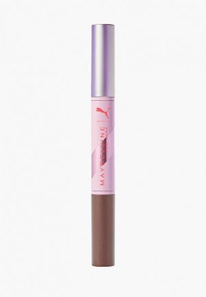Тени для век Maybelline New York -карандаш, матовые+металлик,серо-коричневые+фиолетовые, оттенок 03. Цвет: коричневый