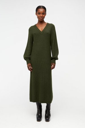 Вязанное платье , зеленый Object