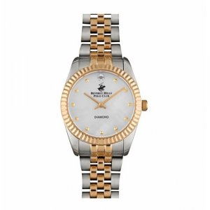 Наручные часы Американские женские кварцевые с минеральным стеклом BP3295X.520 гарантией, золотой, белый Beverly Hills Polo Club. Цвет: золотистый/белый/серебристый