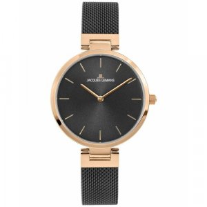 Наручные часы Elegance, золотой, черный Jacques Lemans. Цвет: золотистый/черный