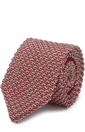 Шелковый вязаный галстук Giorgio Armani. Цвет: разноцветный