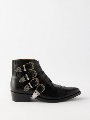 Кожаные ботинки с декором concho , черный Toga Virilis