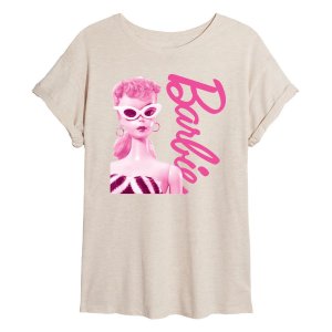 Розовая футболка с изображением куклы Барби и крупным планом для юниоров Licensed Character