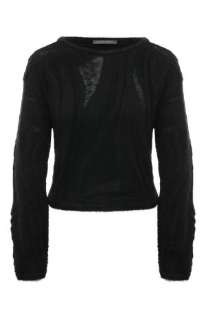 Шерстяной пуловер Alberta Ferretti. Цвет: чёрный