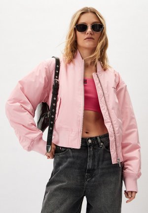 Куртка утепленная Tommy Hilfiger. Цвет: розовый