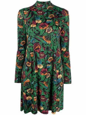 Платье Suitcase с цветочным принтом La DoubleJ. Цвет: зеленый