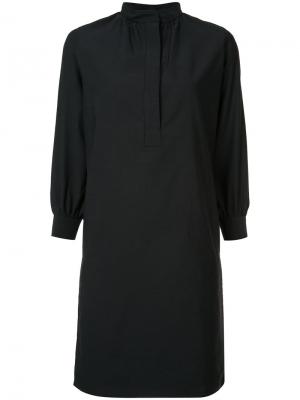 Платье-рубашка с воротником-стойкой Atlantique Ascoli. Цвет: чёрный