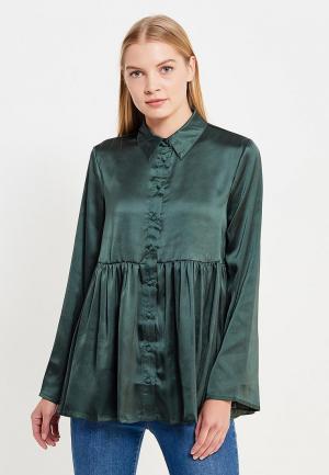 Блуза LOST INK SMOCK SATIN SHIRT. Цвет: зеленый