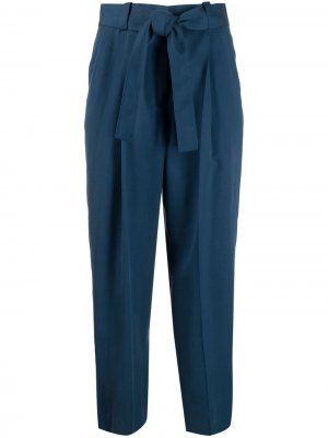 Укороченные брюки с завязками Pt01. Цвет: синий
