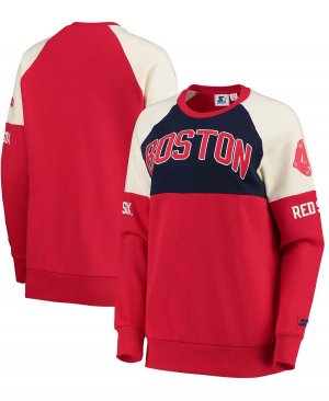 Женский темно-красный пуловер с логотипом Boston Red Sox Baseline реглан историческим Starter