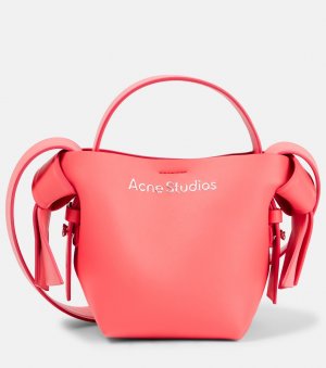 Миниатюрная кожаная сумка через плечо musubi, розовый Acne Studios