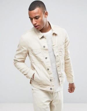Белая джинсовая куртка с рваной отделкой Esprit. Цвет: белый