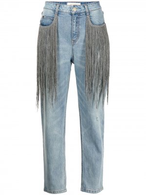 Прямые джинсы Lance с бахромой Hellessy. Цвет: синий