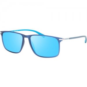 Солнцезащитные очки , прямоугольные, оправа: металл, зеркальные, для мужчин, синий Jaguar. Цвет: синий