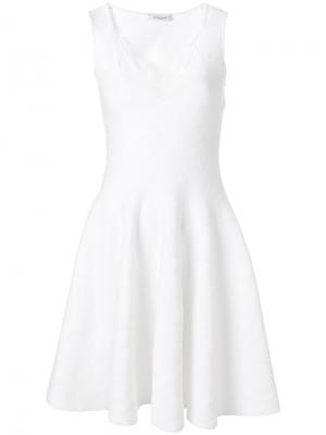 Расклешенное кружевное платье Givenchy. Цвет: белый