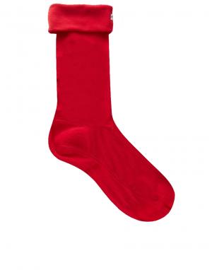 Толстые красные флисовые носки под резиновые сапоги Hunter. Цвет: красный