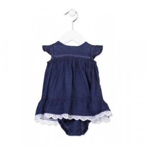 Платье детское Джинс 3м-6м Losan. Цвет: синий