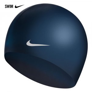 Силиконовая шапочка для плавания Swim ТЕМНО-СИНЯЯ Nike