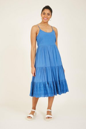 Хлопковое цыганское платье «Эша» , синий Yumi