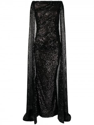 Вечернее платье с пайетками Talbot Runhof. Цвет: черный