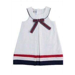 Платье для девочки белое, размер 92-98 Monna Rosa