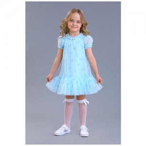 Платье , размер 122, голубой Маленькая Леди. Цвет: голубой
