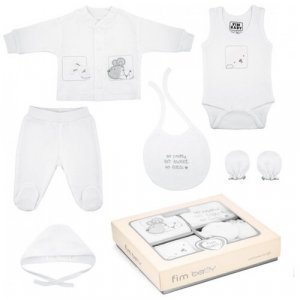 Комплект одежды , размер 68, белый fim baby. Цвет: белый