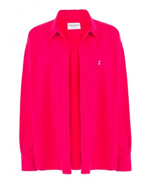 Джинсовая рубашка ICON DENIM. Цвет: розовый