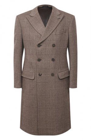 Кашемировое пальто Giorgio Armani. Цвет: коричневый