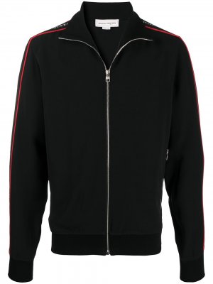 Спортивная куртка с логотипом Alexander McQueen. Цвет: черный