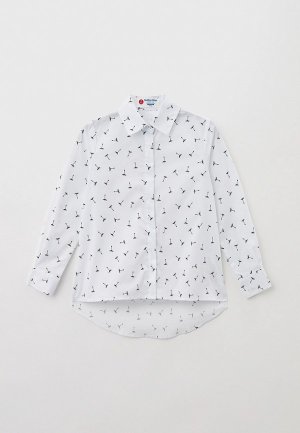 Рубашка Button Blue. Цвет: белый