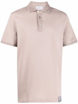 Short-sleeved cotton polo shirt Salvatore Ferragamo. Цвет: бежевый