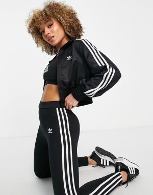 Черная блестящая олимпийка -Черный adidas Originals