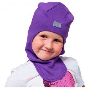 TH21-262120102 Шапка-шлем со светоотражающим шевроном, фиолетовый, раз. 50-54 TUOT. Цвет: фиолетовый
