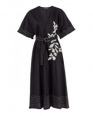 Платье+ремень ICONA BY KAOS. Цвет: черный
