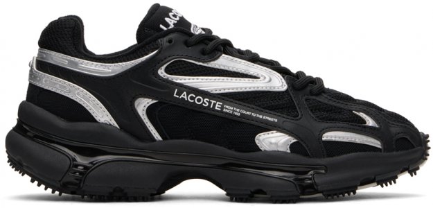 Черно-серебристые кроссовки L003 Lacoste