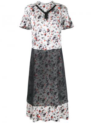 Платье с короткими рукавами и принтом Toga Pulla. Цвет: многоцветный