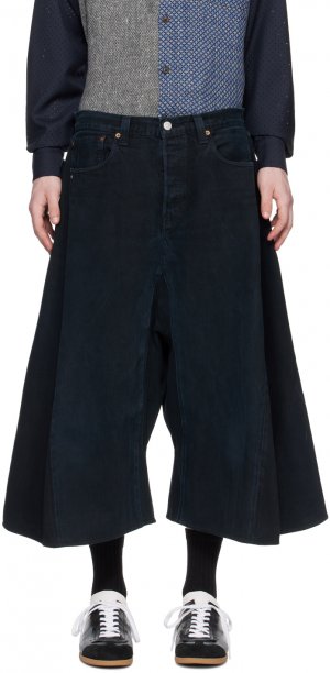 Черные джинсовые шорты со вставками Bless