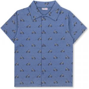 Рубашка, размер 104-110(60), синий Юлала. Цвет: синий